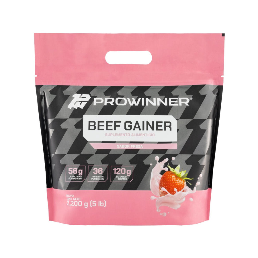 Proteína Beef Gainer Sabor Fresa 2 Kg 36 porciones