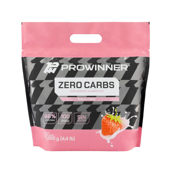 Proteína Zero Carbs, Proteína Sin Carbohidratos Fresa 2 kg 100 porciones