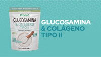 Glucosamina & Colágeno Tipo II polvo 300g Sabor Manzana verde