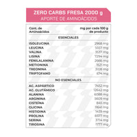Proteína Zero Carbs, Proteína Sin Carbohidratos Fresa 2 kg 100 porciones