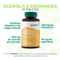 Acerola y Equinácea 60 tabletas - Pronat