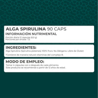 Alga Spirulina 90 cápsulas - Pronat