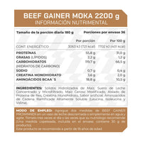 Proteína Beef Gainer Sabor Moka 2 Kg 36 porciones