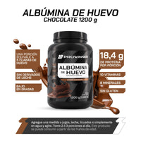 Proteína Albumina de Huevo Sabor Chocolate 1.2 Kg 40 porciones  - ProWinner