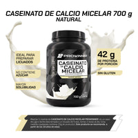 Proteína Caseinato de Calcio Micelar Sabor Natural 700 g 14 porciones