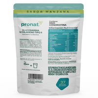 Glucosamina & Colágeno Tipo II polvo 300g Sabor Manzana verde