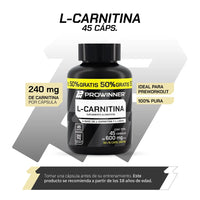 Pre Workout L-Carnitina 30+15 Cápsulas Extra. 45 porciones