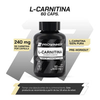 Pre-entreno L-Carnitina 60 Cápsulas 60 porciones