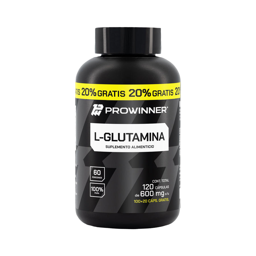 Post entreno L-Glutamina 120 Cápsulas 60 porciones
