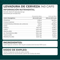 Levadura de Cerveza 140 cápsulas- Pronat