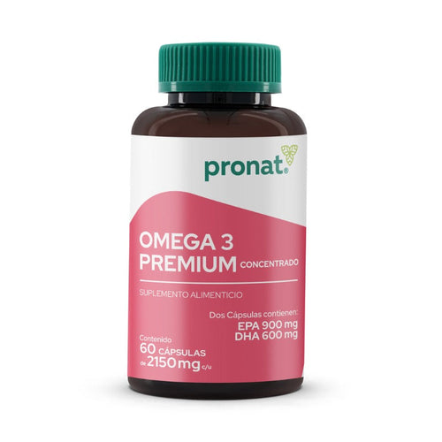 Omega 3 Premium Concentrado – 1500 mg EPA + DHA por porción | 60 cápsulas | Pronat