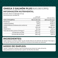 Salmón Plus (Omega 3) DUO  180 cápsulas - Pronat