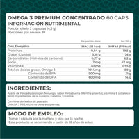 Omega 3 Premium Concentrado – 1500 mg EPA + DHA por porción | 60 cápsulas | Pronat