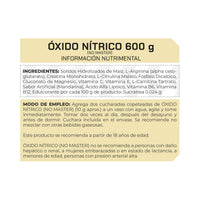 Pre entreno Óxido Nítrico No Master  600g 60 porciones