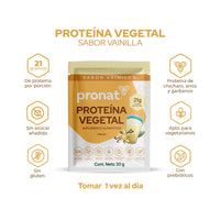 Proteína Vegetal Sabor Vainilla, Caja con 12 sobres de 30 gramos