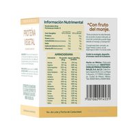 Proteína Vegetal Sabor Vainilla, Caja con 12 sobres de 30 gramos
