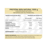 Proteína 90% Sabor Natural 1.2 Kg 40 porciones
