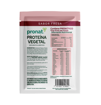 Proteína Vegetal Sabor Malteada de Fresa, Caja con 12 sobres de 30 gramos