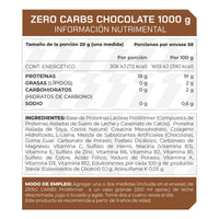 Proteína Zero Carbs, Proteína Sin Carbohidratos Chocolate 1 kg 50 porciones